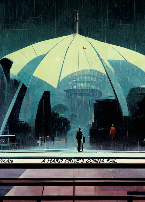 the album cover for Salaryman - Hard Drive's Gonna Fail