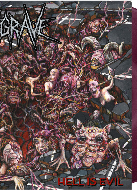 the album cover for Deathgrave - Hell Is Evil [Colored Vinyl] [Deluxe] [Limited Edition] (Purp) (Foem)