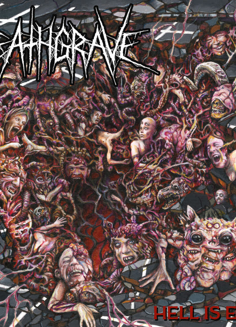 the album cover for Deathgrave - Hell Is Evil