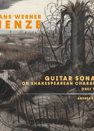 the album cover for Andrea Ferrario - Hans Werner Henze: Sonatas on Shakespearean Characters, Drei Tentos