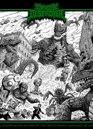 the album cover for Oxygen Destroyer - Sinister Monstrosities Spawned by the Unfathomable Ignorance of Humankind