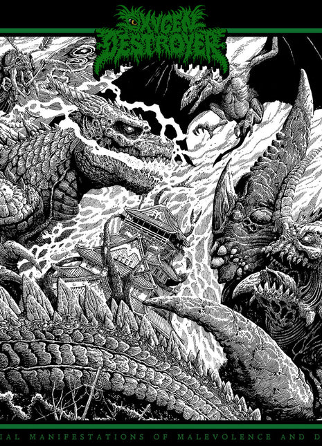 the album cover for Oxygen Destroyer - Bestial Manifestations Of Malevolence And Death