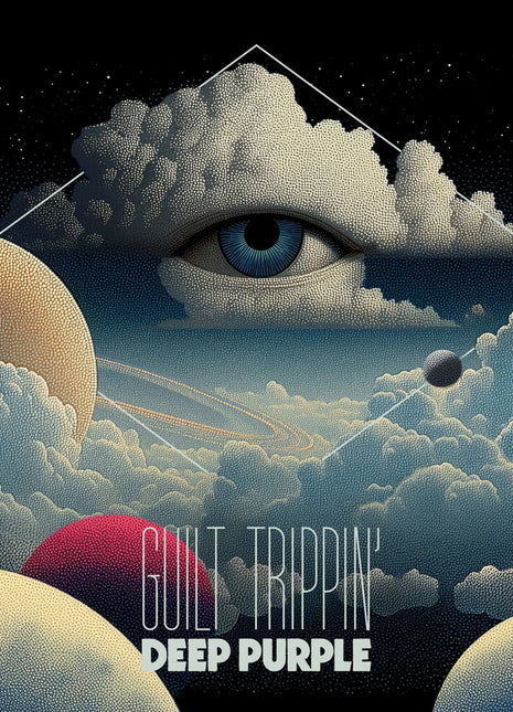 the album cover for Deep Purple - Guilt Trippin [Silver/Blue Splatter]