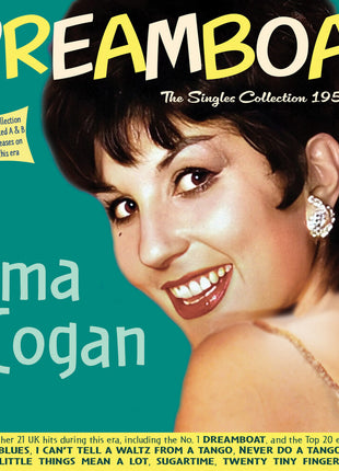 the album cover for Alma Cogan - Dreamboat: The Singles Collection 1952-62