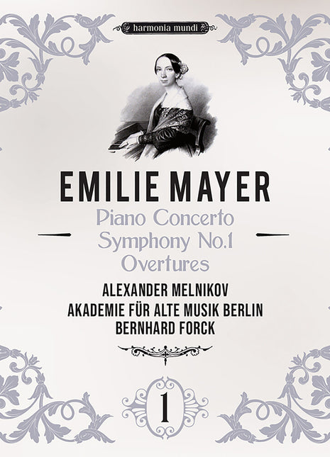 the album cover for Alexander Melnikov - Emilie Mayer: Pno Cno Sym No.1 Overtures