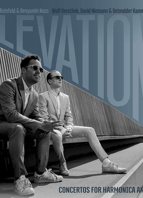 the album cover for Benyamin Nuss - Elevation - Concertos For Harmonica & Piano