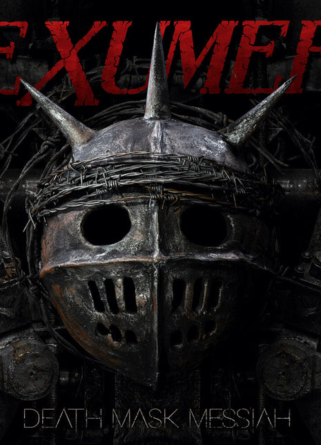 the album cover for Exumer - Death Mask Messiah