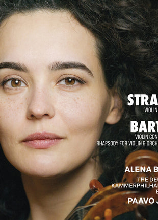 the album cover for Alena Baeva - Strauss & Bartok: Vn Concertos