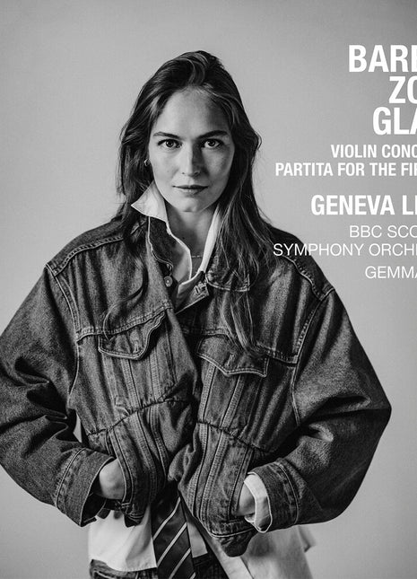 the album cover for Geneva Lewis - Barber & Glass: Vn Concertos: Zorn: Partita For