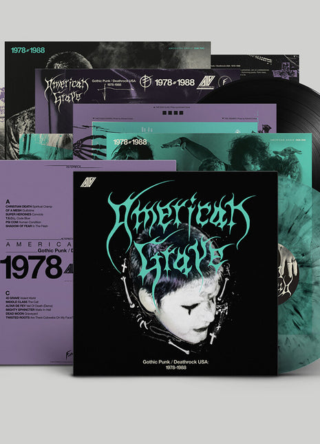 the album cover for American Grave (Gothic Punk / Deathrock Usa 78-88) - American Grave (Gothic Punk / Deathrock Usa 78-88)