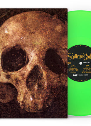 the album cover for Shattered Realm - Broken Ties Spoken Lies [Colored Vinyl] (Grn)