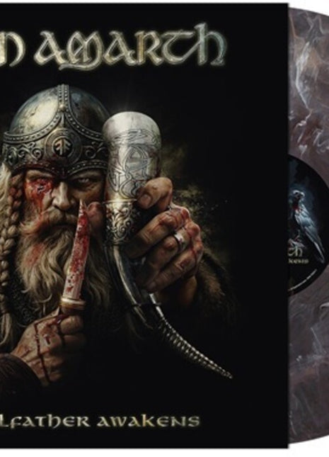 the album cover for Amon Amarth - The Allfather Awakens [Odens Hunt Marbled]