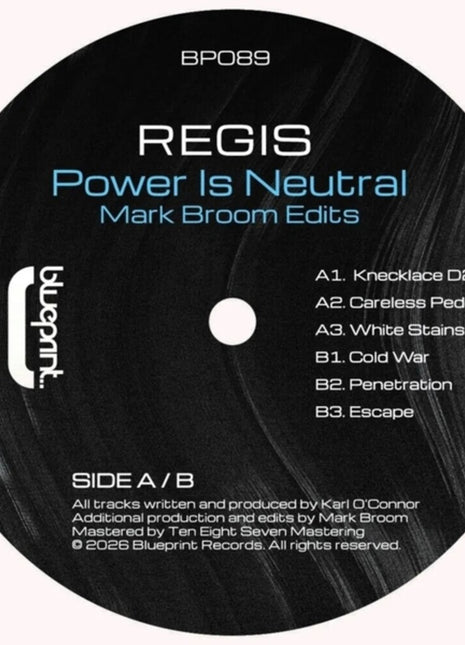 the album cover for Regis - Power Is Neutral (Mark Broom Edits) (Ep)