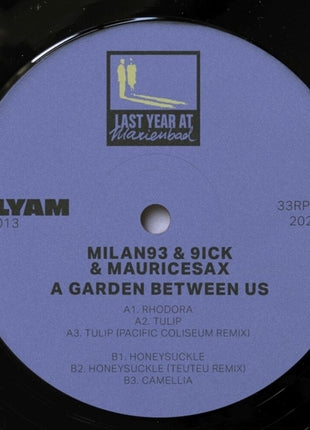 the album cover for Milan93 / 9ick / Mauricesax - Garden Between Us (Ep)