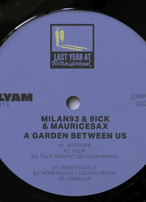 the album cover for Milan93 / 9ick / Mauricesax - Garden Between Us (Ep)