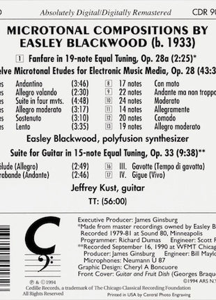 Easley Blackwood : Microtonal Compositions (CD, Album)
