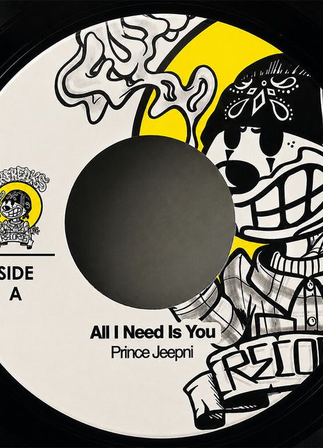 the album cover for Prince Jeepni - All I Need Is Your Love B/W Psycho For Your Love