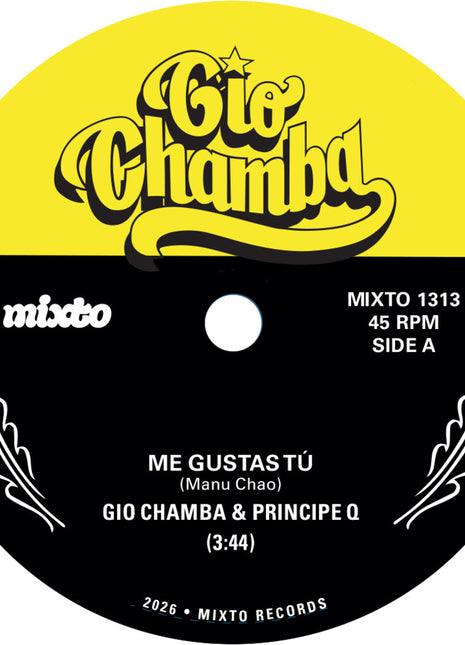 the album cover for Gio Chamba - Me Gustas Tu B/W Redbone