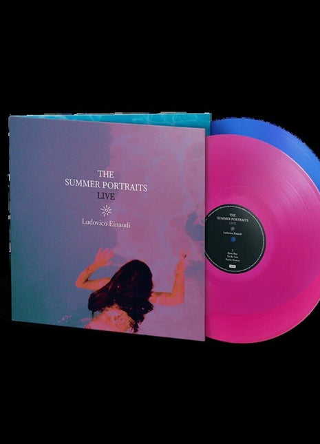 the album cover for Ludovico Einaudi - The Summer Portraits: Live [Transparent Blue/Transparent Pink]