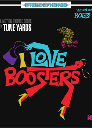 the album cover for Tune-Yards (Colv) (Ltd) (Ofgv) (Pnk) - I Love Boosters / O.S.T. [Colored Vinyl] [Limited Edition] (Ofgv) (Pnk)