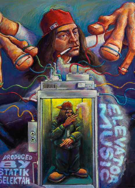 the album cover for Lord Sko / Statik Selektah - Elevator Music