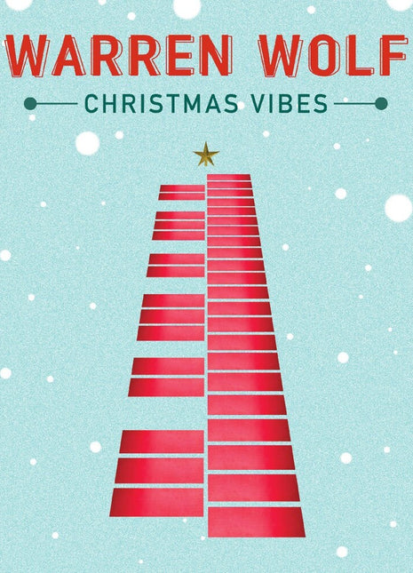 the album cover for Warren Wolf - Christmas Vibes - Candy Cane Vinyl [Colored Vinyl]