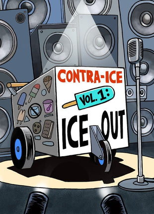 the album cover for Various Artists - Contra-Ice Vol. 1: Ice Out [Indie Exclusive Orange/Blue]