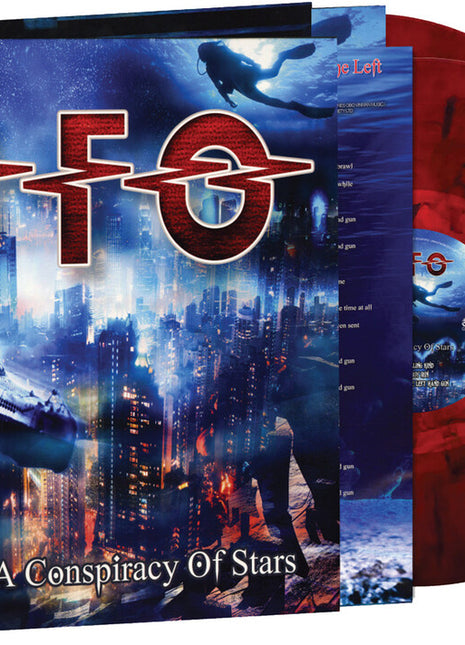 the album cover for UFO - A Conspiracy Of Stars [Red / Black Marble]