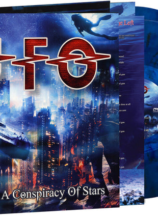 the album cover for UFO - A Conspiracy Of Stars [Blue / Black Marble]