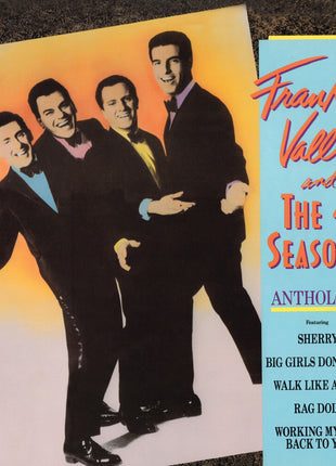 the album cover for Frankie Valli  & 4 Seasons - Anthology: Greatest Hits (Blue) [Clear Vinyl] [Limited Edition]