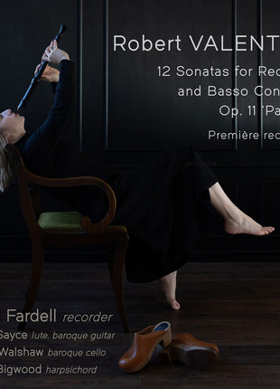 the album cover for Heidi Fardell - Robert Valentine: 12 Sons For Recorder & Basso Con