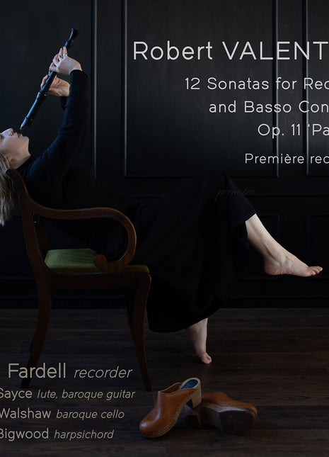 the album cover for Heidi Fardell - Robert Valentine: 12 Sons For Recorder & Basso Con