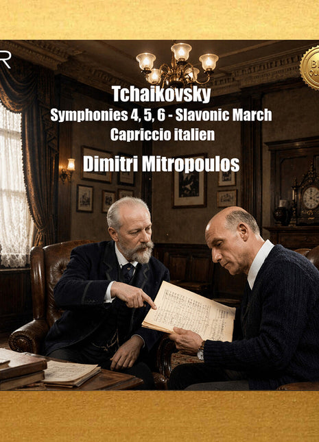 the album cover for Dimitri Mitropoulos - Mitropoulos Conducts Tchaikovsky