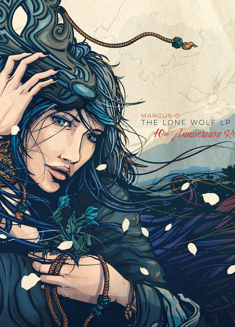 the album cover for Marcus D - Lone Wolf Lp (10th Anniversary) (Blk) [Clear Vinyl] (Trq)