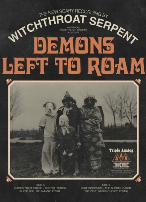 the album cover for Witchthroat Serpent - Demons Left To Roam [Colored Vinyl] (Red) (Wht) (Ylw)