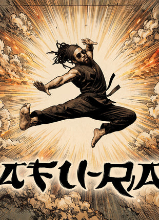 the album cover for Afu-Ra - Whirlwind Thru Cities b/w D&D Soundclash
