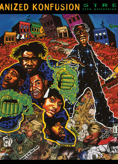 the album cover for Organized Konfusion - Stress: The Extinction Agenda [First-ever official double vinyl pressing]