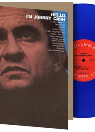 the album cover for Johnny Cash - Hello I'm Johnny Cash (Blue) [Colored Vinyl] (Gate) [Limited Edition]