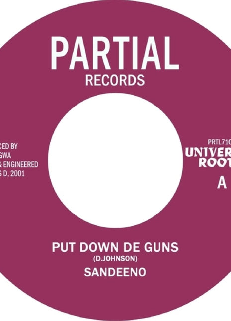 the album cover for Sandeeno - Put Down De Guns' (Ep)