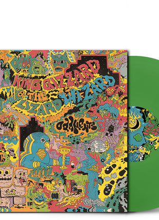 the album cover for King Gizzard & The Lizard Wizard - Oddments - Injection Molded Pet Ecosonic [Colored Vinyl]