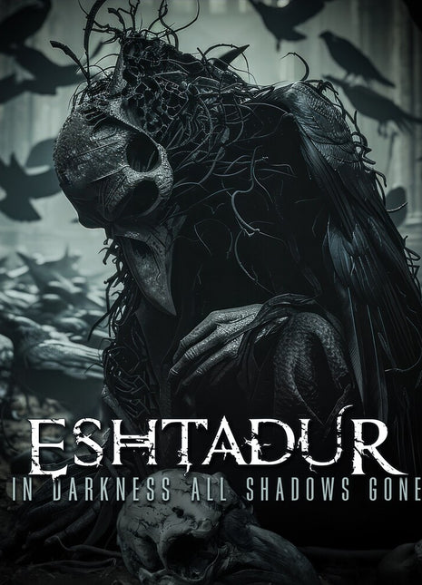 the album cover for Eshtadur - In Darkness All Shadows Gone