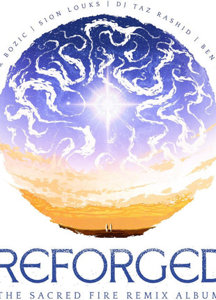 the album cover for Lee Harris  / Bozic,Davor - Reforged: The Sacred Fire Remix Album