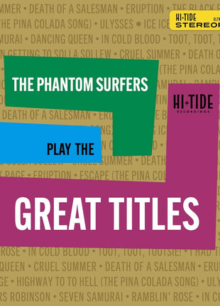 the album cover for Phantom Surfers - Play The Great Titles [Clear Vinyl] (Grn) [Limited Edition]