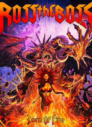 the album cover for Ross The Boss - Born Of Fire (Uk)