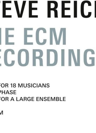 the album cover for Steve Reich - Recordings On Ecm
