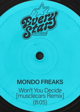 the album cover for Mondo Freaks - Won't You Decide (Musclecars Remix)