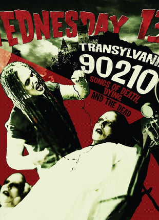 the album cover for Wednesday 13 - Transylvania 90210 - Songs Of Death, Dying [Colored Vinyl]