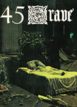 the album cover for 45 Grave - Sleep In Safety - Green With Black Splatter (Blk)