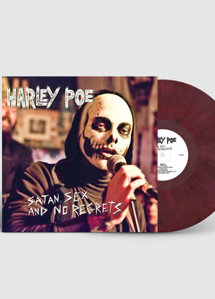 the album cover for Harley Poe - Satan Sex & No Regrets [Colored Vinyl]