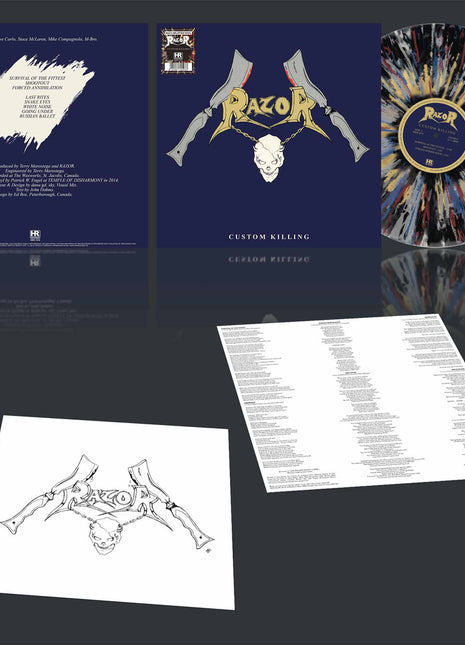 the album cover for Razor - Custom Killing [Colored Vinyl] [Reissue] (Spla)